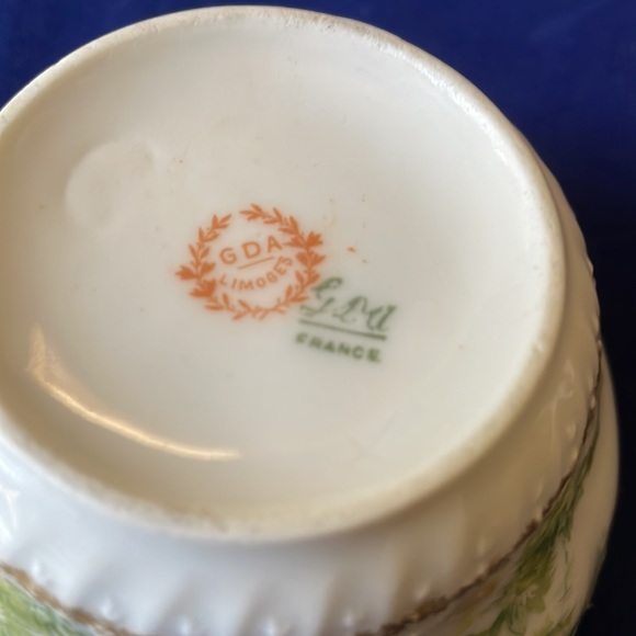 GDA Limoges France porcelain tea cup & saucer set antique - Picture 5 of 13